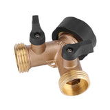 Brass Water Tap Adapter 2 Way Y Shape 3/4 Hose Connector Garden Irrigation (American Standard)