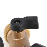 Brass Water Tap Adapter 2 Way Y Shape 3/4 Hose Connector Garden Irrigation (American Standard)