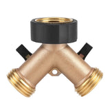 Brass Water Tap Adapter 2 Way Y Shape 3/4 Hose Connector Garden Irrigation (European Standard) In Australia - Darrahopens
