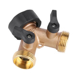 Brass Water Tap Adapter 2 Way Y Shape 3/4 Hose Connector Garden Irrigation (European Standard) In Australia - Darrahopens