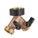 Brass Water Tap Adapter 2 Way Y Shape 3/4 Hose Connector Garden Irrigation (European Standard) In Australia - Darrahopens