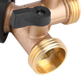 Brass Water Tap Adapter 2 Way Y Shape 3/4 Hose Connector Garden Irrigation (European Standard)