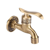 Antique Style Brass Washing Machine Faucet Wall Mount Laundry Cold Water Tap Bathroom Use
