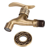 Antique Style Brass Washing Machine Faucet Wall Mount Laundry Cold Water Tap Bathroom Use