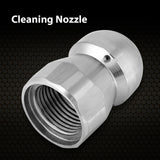 3/8" High Pressure Washer Drain Hose Sewer Cleaning Pipe Jetter Nozzle