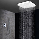 8" Inch Square Chrome Face Rainfall LED Shower Head 7 Colors Changing Romantic Light Home