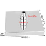 8" Inch Square Chrome Face Rainfall LED Shower Head 7 Colors Changing Romantic Light Home
