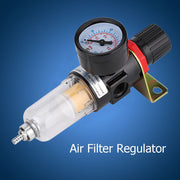1/4" Air Compressor Filter Regulator Water Pressure Moisture Trap Separator Cleaner Tool