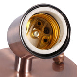 E27 Modern Vintage Ceiling Light Wall Lamp Bulb Holder Socket 180° Rotating Red Bronze