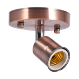 E27 Modern Vintage Ceiling Light Wall Lamp Bulb Holder Socket 180° Rotating Red Bronze