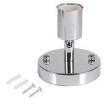 E27 Modern Retro Ceiling Light Wall Mounted Lamp Bulb Holder Socket 180° Rotating Silver
