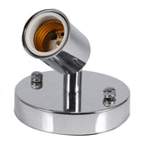 E27 Modern Retro Ceiling Light Wall Mounted Lamp Bulb Holder Socket 180° Rotating Silver
