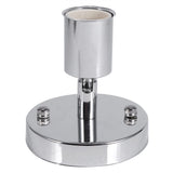 E27 Modern Retro Ceiling Light Wall Mounted Lamp Bulb Holder Socket 180° Rotating Silver
