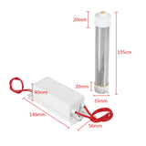 220V 3g White Quartz Tube Ozone Generator For Water Air Purifier Sterilizer Cleaner New