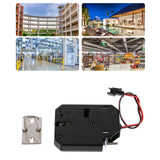DC 12V 2A Electromagnetic Electric Control Cabinet Drawer Lockers Lock Latch Carbon Steel Black