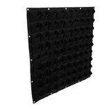 81 Pockets Vertical Felt Garden Plant Growing Container Bags Wall Hanging Planter (Black)