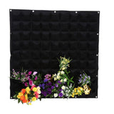81 Pockets Vertical Felt Garden Plant Growing Container Bags Wall Hanging Planter (Black) In Australia - Darrahopens