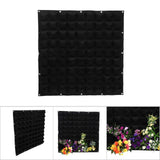 81 Pockets Vertical Felt Garden Plant Growing Container Bags Wall Hanging Planter (Black) In Australia - Darrahopens