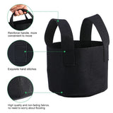 Black Plants Growing Bag Vegetable Flower Aeration Planting Pot Container (1 Gallon 14 x 18cm) In Australia - Darrahopens