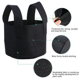 Black Plants Growing Bag Vegetable Flower Aeration Planting Pot Container (1 Gallon 14 x 18cm) In Australia - Darrahopens