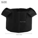 Black Plants Growing Bag Vegetable Flower Aeration Planting Pot Container (1 Gallon 14 x 18cm)