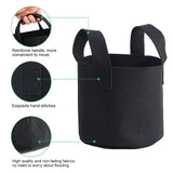 Black Plants Growing Bag Vegetable Flower Aeration Planting Pot Container (2 Gallon 18 x 20cm)