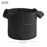 Black Plants Growing Bag Vegetable Flower Aeration Planting Pot Container (2 Gallon 18 x 20cm)