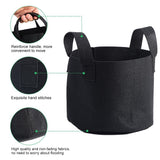 Black Plants Growing Bag Vegetable Flower Aeration Planting Pot Container (3 Gallon 20 x 25cm) In Australia - Darrahopens