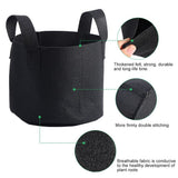 Black Plants Growing Bag Vegetable Flower Aeration Planting Pot Container (3 Gallon 20 x 25cm) In Australia - Darrahopens