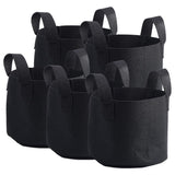 Black Plants Growing Bag Vegetable Flower Aeration Planting Pot Container (3 Gallon 20 x 25cm)