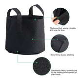 Black Plants Growing Bag Vegetable Flower Aeration Planting Pot Container (5 Gallon 25 x 30cm)