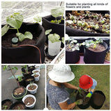 Black Plants Growing Bag Vegetable Flower Aeration Planting Pot Container (5 Gallon 25 x 30cm)