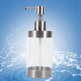 1PC 350ml Soap Dispenser Countertop Pump Lotion Bottle 304 Stainless Steel&Acrylic
