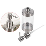 1PC 350ml Soap Dispenser Countertop Pump Lotion Bottle 304 Stainless Steel&Acrylic