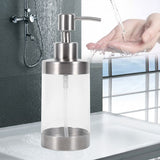 1PC 350ml Soap Dispenser Countertop Pump Lotion Bottle 304 Stainless Steel&Acrylic