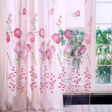 100*200cm Tulips Printing Tulle Curtains Sheer Drape Balcony Window Decoration Pink In Australia - Darrahopens