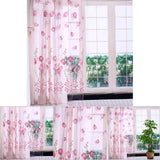 100*200cm Tulips Printing Tulle Curtains Sheer Drape Balcony Window Decoration Pink In Australia - Darrahopens