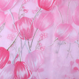 100*200cm Tulips Printing Tulle Curtains Sheer Drape Balcony Window Decoration Pink
