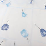 100*200cm Tulips Printing Tulle Curtains Sheer Drape Balcony Window Decoration Blue
