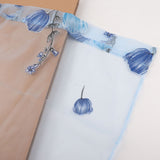 100*200cm Tulips Printing Tulle Curtains Sheer Drape Balcony Window Decoration Blue