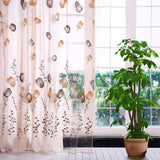 100*200cm Tulips Printing Tulle Curtains Sheer Drape Balcony Window Decoration Orange