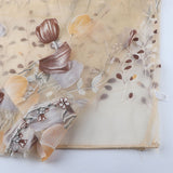 100*200cm Tulips Printing Tulle Curtains Sheer Drape Balcony Window Decoration Orange