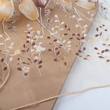 100*200cm Tulips Printing Tulle Curtains Sheer Drape Balcony Window Decoration Orange