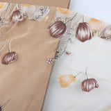 100*200cm Tulips Printing Tulle Curtains Sheer Drape Balcony Window Decoration Orange