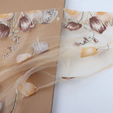 100*200cm Tulips Printing Tulle Curtains Sheer Drape Balcony Window Decoration Orange