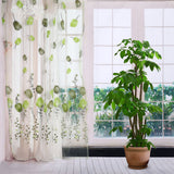 100*200cm Tulips Printing Tulle Curtains Sheer Drape Balcony Window Decoration Green In Australia - Darrahopens