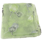 100*200cm Tulips Printing Tulle Curtains Sheer Drape Balcony Window Decoration Green
