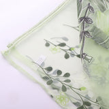 100*200cm Tulips Printing Tulle Curtains Sheer Drape Balcony Window Decoration Green