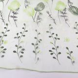 100*200cm Tulips Printing Tulle Curtains Sheer Drape Balcony Window Decoration Green