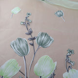 100*200cm Tulips Printing Tulle Curtains Sheer Drape Balcony Window Decoration Green